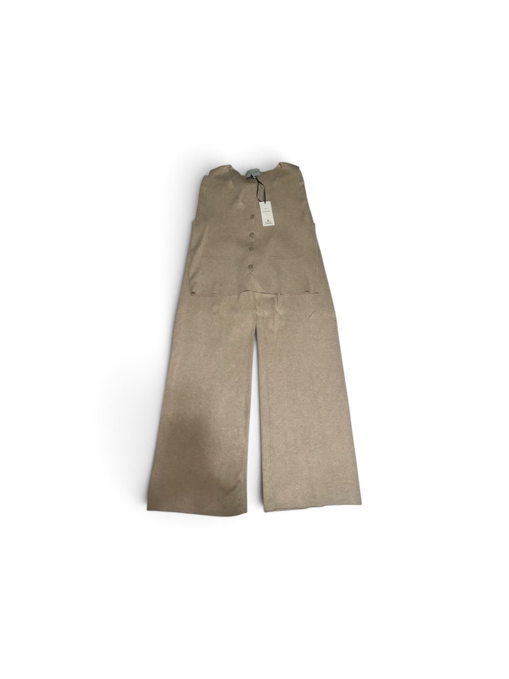 Marshalls Wide-Leg Knit Set - Taupe